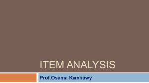 Item Analysis