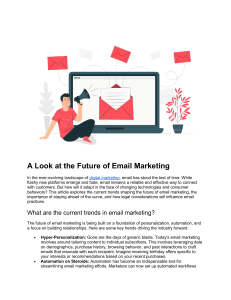 A Look at the Future of Email Marketing