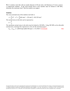 Mechanics of Materials: Axial Stress Problem Solutions