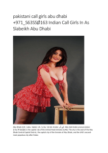pakistani call girls abu dhabi +971 S63SSØ163 Indian Call Girls In As Slabeikh Abu Dhabi