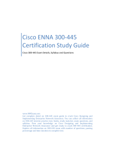 Cisco ENNA 300-445 Certification Study Guide