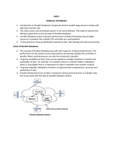 Parallel Databases: Architectures & Partitioning Strategies