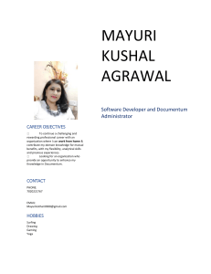 Mayuri Kushal Agrawal Resume