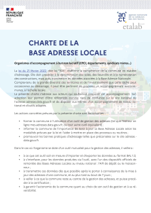 Charte de la Base Adresse Locale - organisme public