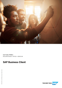 SAP Business Client 770 User and Administration Guide