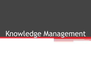 Knowledge Management Slides 2023