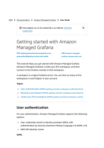Getting started with Amazon Managed Grafana - Amazon Managed Grafana