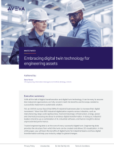 [White Paper] Embracing Digital Twin Technology For Engineering Assets