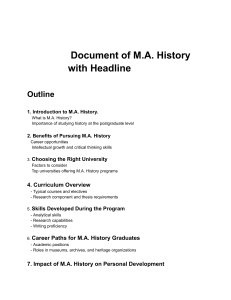   Document of M.A. History with Headline