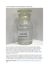 Acrylic Acid Industry Size, Share, Demand & Growth by 2032