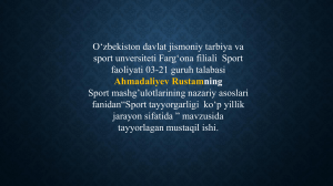 Sport tayyorgarligi: Ko'p yillik jarayon