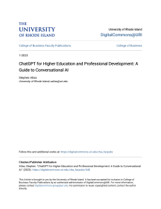 ChatGPT for Higher Education and Professional Development  A Guid