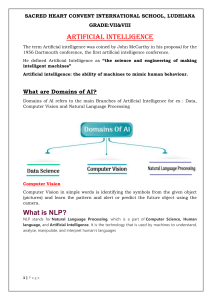 artificial intelligence NOTES