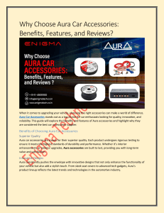 Why Choose Aura Car Accessories Benefits, Features, and Reviews