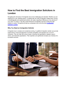 How to Find the Best Immigration Solicitors in London