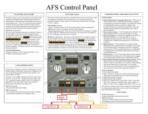 AFS Control Panel Technical Manual: LSAS, Flap, Elevator Systems