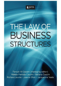The law of Business Structures