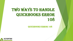 How to do setup for ending QuickBooks Desktop Error 108