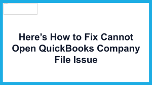 Try this easy fix if you cannot open QuickBooks company file