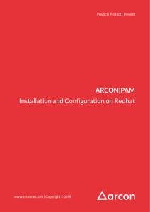 ARCON PAM Installation  and Configuration on Redhat