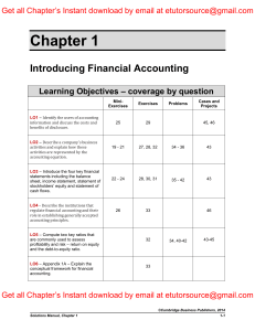 Solutions Manual For Financial Accounting 4th Edition By Dyckman Magee Pfeiffer