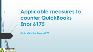 100% effective fixes for QuickBooks Company File Error 6175