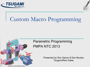 Custom Macro Programing Tsugami-Rem Sales