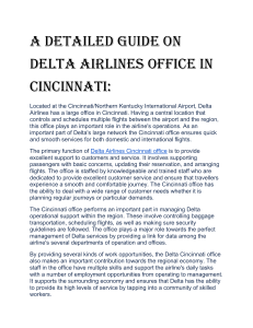 A Detailed Guide on Delta Airlines Office in Cincinnati