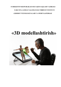 Учебно-методическое пособия  3D modellashtirish 