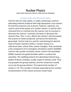 Control rods and chemical shims Note