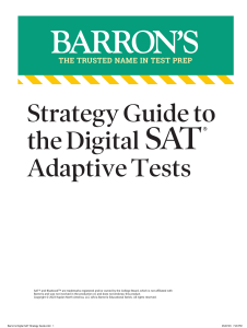Barron's Digital SAT Strategy Guide FINAL