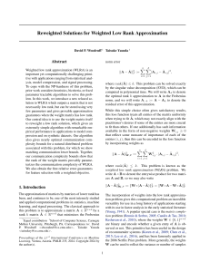 Reweighted Solutions for Weighted Low Rank Approximation  ICML 2024 -4