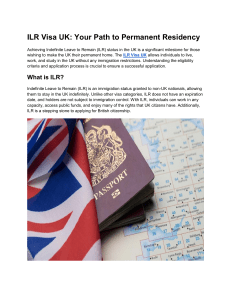 ILR Visa UK (article 1)