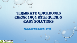 Terminate QuickBooks Error 1904 with Quick & Easy Solutions