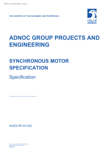 Synchronous Motor Specification