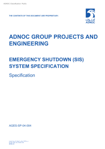 Emergency Shutdown SIS Specification