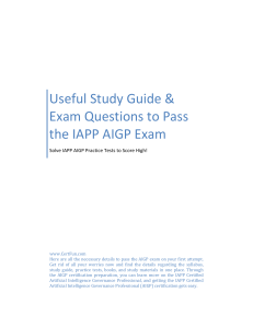 Useful Study Guide & Exam Questions to Pass the IAPP AIGP Exam