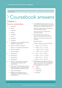 Coursebook answers
