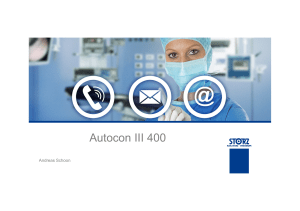 Storz Autocon III 400 ESU - Training presentation (de)