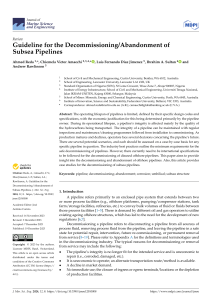 Decommissioning & Abandonment of Subsea Pipelines