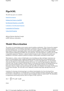 AutoPIPE Buried Pipeline Modeling: Soil Restraint & Discretization