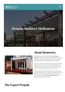Pergola Builders Melbourne