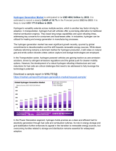 Asia-Pacific Region Dominates Hydrogen Generation Market Growth 