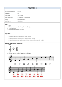 Lesson Plan - Music - Music Notation - P5