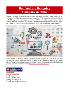 Best Website Designing Company in Delhi