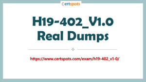 H19-402 V1.0 HCSP-Presales-Data Center Network Planning and Design V1.0 Dumps