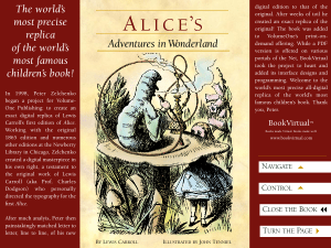 01. Alice's Adventures in Wonderland author Lewis Caroll
