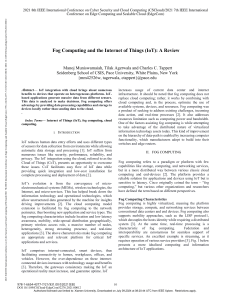 Fog Computing and the Internet of Things (IoT)  A Review