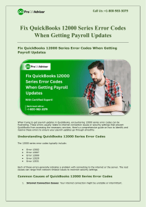 Fix QuickBooks 12000 Series Error Codes When Getting Payroll Updates
