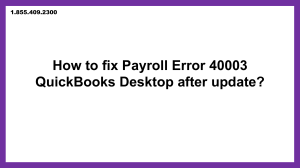 Simple Guide to fix QuickBooks Error 40003